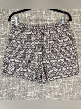 Garnet Hill - Gray & White Printed Relaxed Shorts